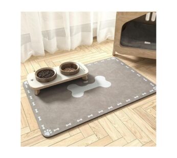 Dog Food Mat-Absorbent Dog Bowl Mat